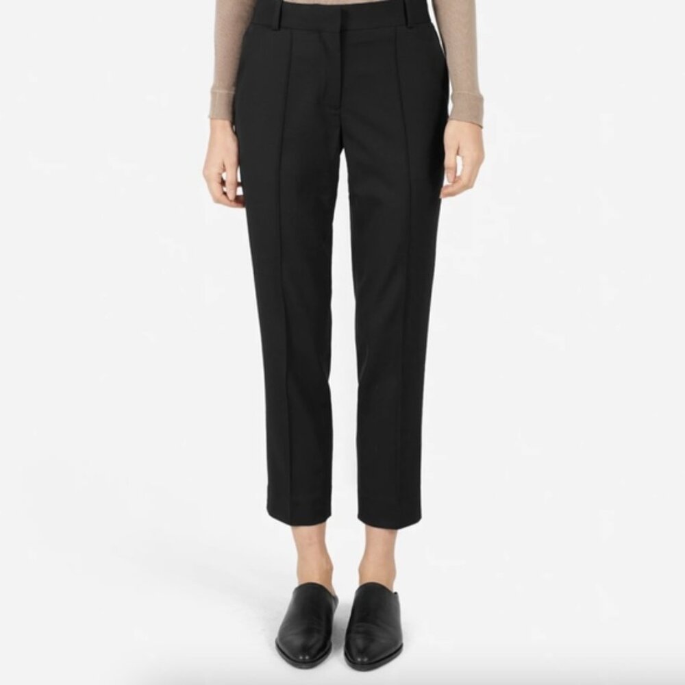 NWT Everlane The Italian GoWeave Crop Trouser - Black - Size 4